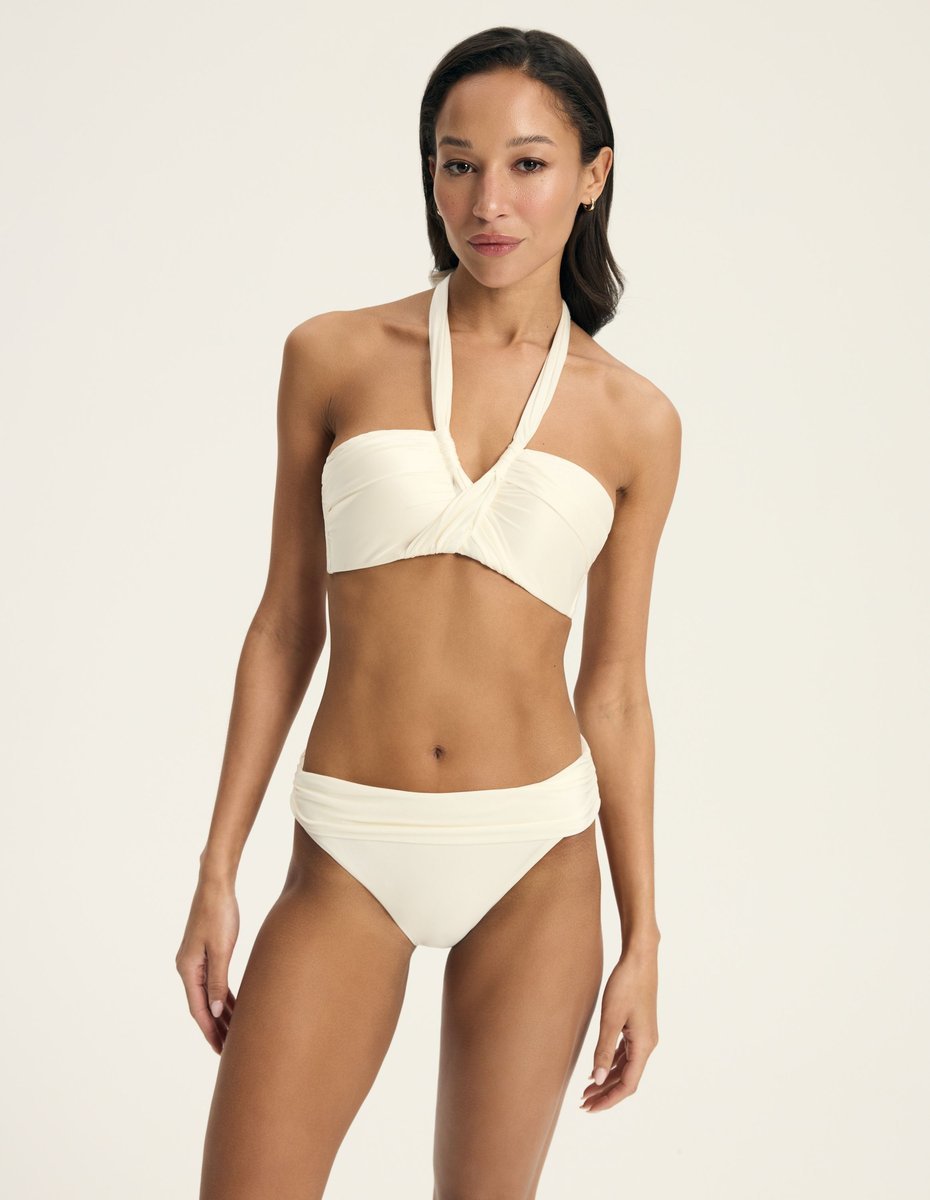 Góra od bikini push-up bandeau Truffle Esotiq kremowy 70B