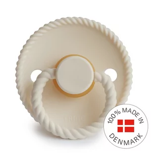 Frigg Smoczek dla niemowlaka rope kauczuk cream rozmiar 1 - Smoczki uspokajające - miniaturka - grafika 1