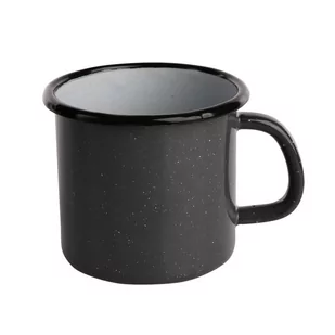 Lumarko Kubek Emaliowany 0,45l Śr.9cm Wys.9cm Szary Nakrapiany - Kubki - miniaturka - grafika 1
