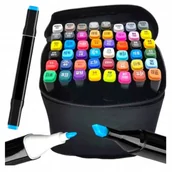 Cienkopisy - MARKERY KOLOROWE DWUSTRON 48 SZT KOMPLET MAZAKI - miniaturka - grafika 1