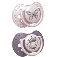 Smoczki uspokajające - Lovi Smoczek silikonowy Botanic Girl 6-18m, 2x - miniaturka - grafika 1