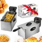 Frytownice gastronomiczne - Frytkownica Olejowa Tradycyjna Frytownica Stalowa 2000W Szybka Mocna Pro - miniaturka - grafika 1