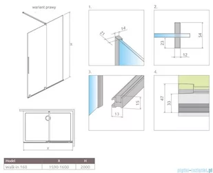 Radaway Furo Brushed Nickel kabina Walk-in 160x200cm prawa szczotkowany nikiel 10106838-91-01R/10110794-01-01 - Kabiny prysznicowe Radaway Furo Brushed Nickel kabina Walk-in 160x200cm prawa szczotkowany nikiel 10106838-91-01R/10110794-01-01 - Kabiny prysznicowe - miniaturka - grafika 2