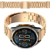 Akcesoria do smartwatchy - Bizon Pasek ze stali nierdzewnej Strap Watch Aura 22 mm do smartwatcha, różowozłoty - miniaturka - grafika 1