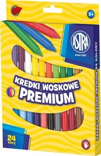 Astra Kredki woskowe 24 kolory Vision KR20AST - Przybory szkolne - miniaturka - grafika 3