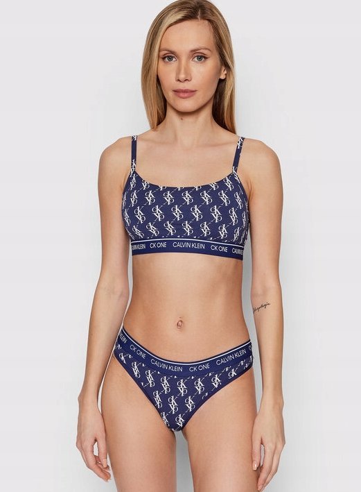 CALVIN KLEIN BIUSTONOSZ BEZ FISZBIN GRANATOWY Z LOGO XL 2A2E5_A* TIA