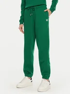 Spodnie sportowe damskie - Guess Jeans Spodnie dresowe W4YB33 KC811 Zielony Regular Fit - miniaturka - grafika 1