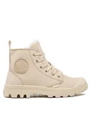 Botki damskie - Palladium Trapery Pampa Hi Zip Wl 95982-217-M Beżowy - miniaturka - grafika 1