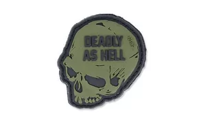 101 Inc. - Naszywka 3D - Deadly As Hell - Zielony OD - Odzież taktyczna i umundurowanie - miniaturka - grafika 1