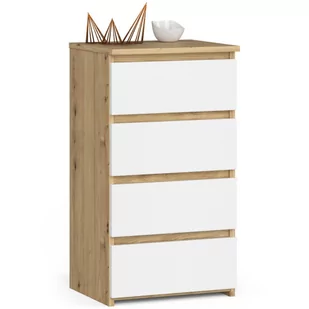 Komoda CL4 40 cm 4 szuflady - dąb artisan-biała - Komody - miniaturka - grafika 1
