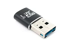 System-S Karta SD Adapter Micro na USB 3.0 Typ A Gniazdo Kabel Memory Card Reader Czarny - Czytniki kart pamięci - miniaturka - grafika 1