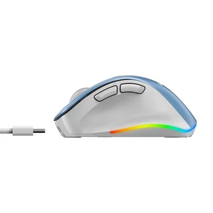 Genius Ergo 9000S Pro, biało-niebieska, optyczna, 2400DPI - Myszki - miniaturka - grafika 5