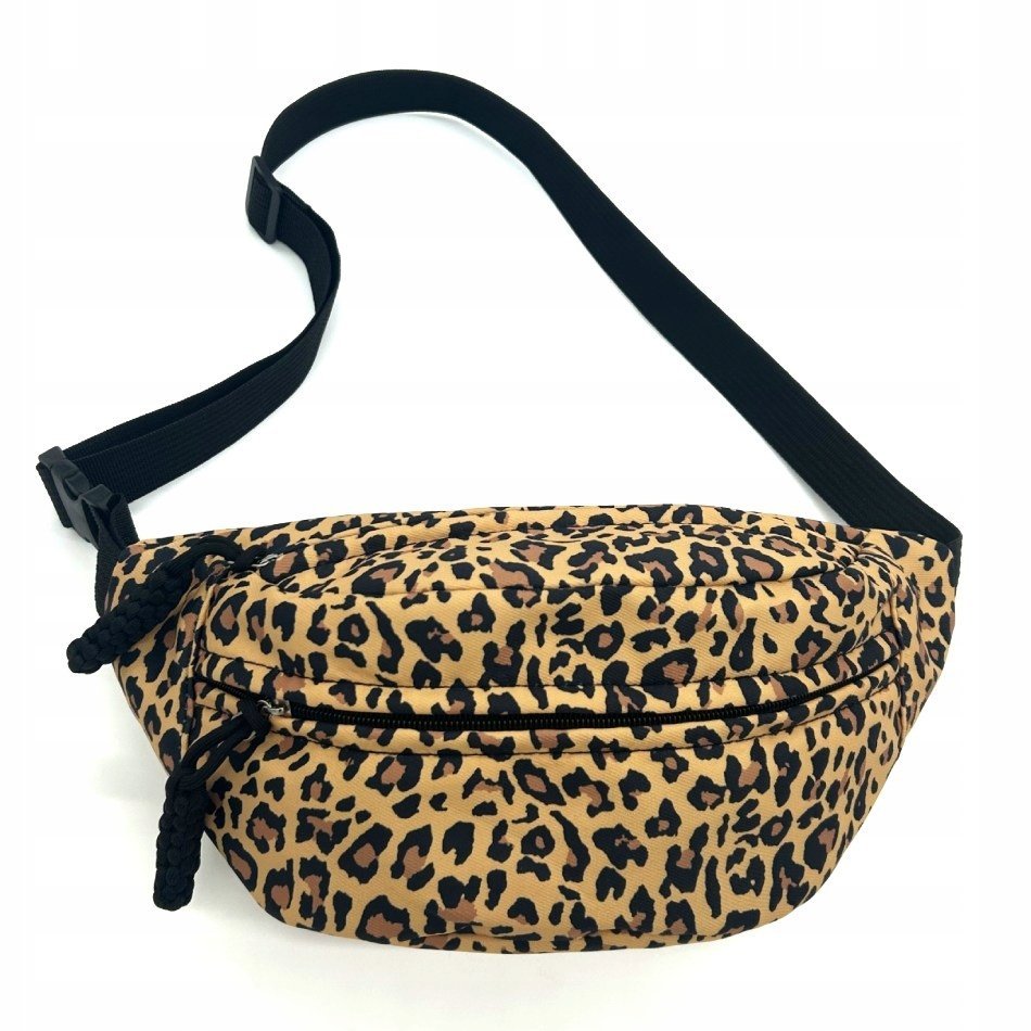 Nerka Saszetka damska męska pojemna Biodrówka podróżna panterka Minty Moon