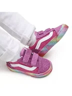 Buty dla dziewczynek - Vans Sneakersy "Old Skool V" w kolorze różowym - miniaturka - grafika 1