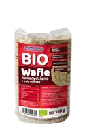 Ciastka - WAFLE KUKURYDZIANE PEŁNOZIARNISTE Z SOLĄ MORSKĄ BIO 100 g - NATURAVENA - miniaturka - grafika 1