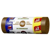 Worki na śmieci - JAN NIEZBĘDNY Worki do segregacji 120l 10szt - brązowy - miniaturka - grafika 1