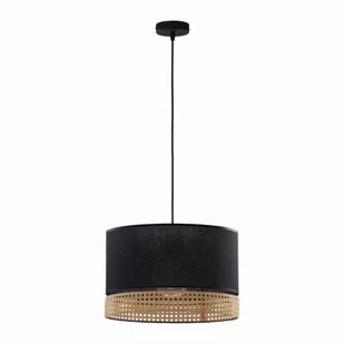 TK Lighting Lampa wisząca nowoczesna PAGLIA Big Black ratan   6543 - Lampy sufitowe - miniaturka - grafika 1