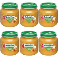 Desery dla dzieci - BoboVita Brzoskwinie i jabłka po 4 miesiącu zestaw 6 x 125 g - miniaturka - grafika 1