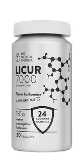 Pharma Bio Medical Licur 7000 D Bio 30 kaps. (kurkumina micelarna, kurkuma) Bio Medical A656-96286 - Przeziębienie i grypa - miniaturka - grafika 1