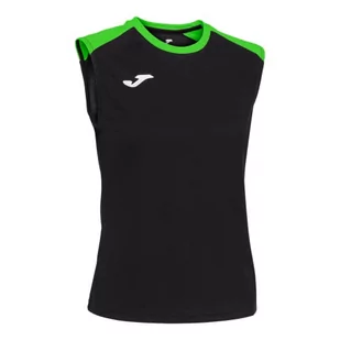Joma Damski tank top Eco Championship T-shirt, czarny/neonowo-zielony, S - Koszulki i topy damskie - miniaturka - grafika 1
