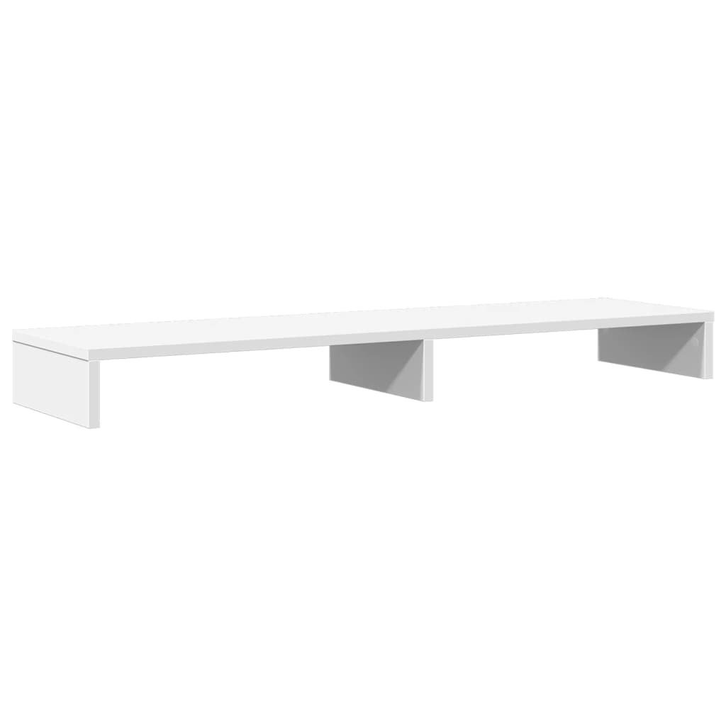 vidaXL Podstawa pod monitor biała 100x27x10 cm Materiał drewnopochodny