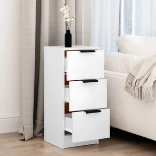 Lumarko Szafka, biała, 30x30x70 cm, materiał drewnopochodny - Szafki do salonu - miniaturka - grafika 4