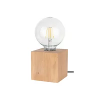 Lampy stojące - SpotLight Trongo Cube lampka stołowa 1-punktowa dąb olejowany/czarny 7179174 - miniaturka - grafika 1