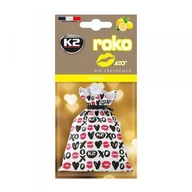Zapachy samochodowe - K2 Modny odświeżacz powietrza w woreczku ROKO KISS LEMON 25g V825K V825K - miniaturka - grafika 1