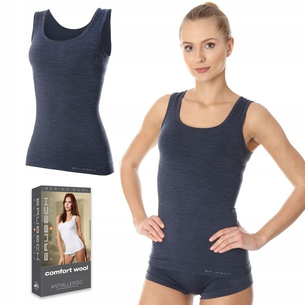 koszulka damska na ramiączkach bezrękawnik BRUBECK TA10170 wygodna L