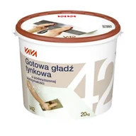 Gipsy i gładzie gipsowe - Gotowa gładź tynkowa biała o podwyższonej wytrzymałości V42 20 kg - miniaturka - grafika 1