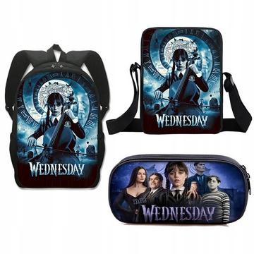 Zestaw Plecak Wednesday Addams tornister torba 3cz