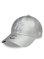 Czapki damskie - New Era Czapka z daszkiem New York Yankees Met Denim 9Forty 60595374 Srebrny - miniaturka - grafika 1