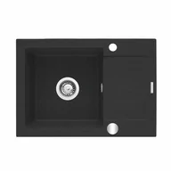 Zlewozmywaki - Maidsink  Zlewozmywak granitowy Milos Czarny - miniaturka - grafika 1