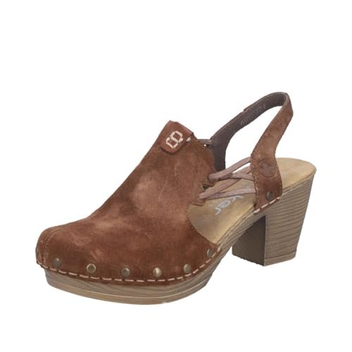 Rieker Damskie 66775 czółenka typu Sling Pumps, brązowe, 38 EU