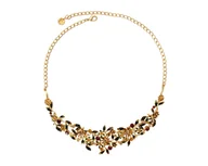 Naszyjniki - Kolia kolorowe kwiatuszki z kryształkami z kolekcji Blossom (C8157AU/K) - miniaturka - grafika 1