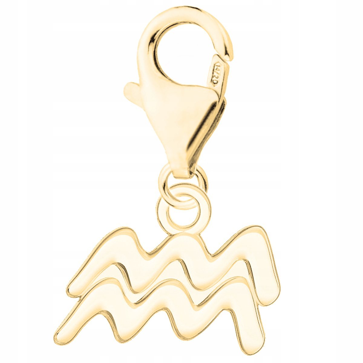Złota Zawieszka ze Znakiem Zodiaku Wodnik Aquarius dla Wodnika SREBRO 925