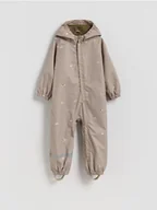 Kombinezony dla dzieci - Reserved - Kombinezon z kapturem - beżowy - miniaturka - grafika 1