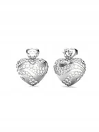 Kolczyki - Guess In My Heart srebrne kolczyki serce z kryształkami JUBE04499JW - miniaturka - grafika 1