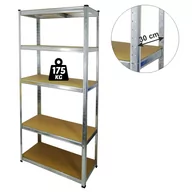 Szafy i regały magazynowe - Regał metalowy 5-poziomowy Gien 875kg stalowy - miniaturka - grafika 1