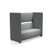 Inne meble biurowe - Sofa CLEAR SOUND, 3 miejsca, tkanina Focus Melange, srebrno szary - miniaturka - grafika 1