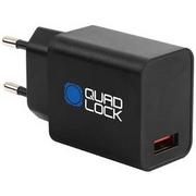 Ładowarki do telefonów - Ładowarka sieciowa Quad Lock USB-A 18 W (QLA-PWB-EU) Czarna - miniaturka - grafika 1