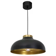 Lampy sufitowe - Czarno-złota lampa wisząca, do każdego salonu LX 1733 z serii BASCA - miniaturka - grafika 1