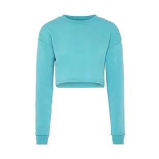 Mymo Athlsr Damska bluza z długim rękawem ze 100% poliestru, z okrągłym dekoltem, turkusowa, rozmiar XXL, turkusowy, XXL - Bluzy damskie - miniaturka - grafika 1