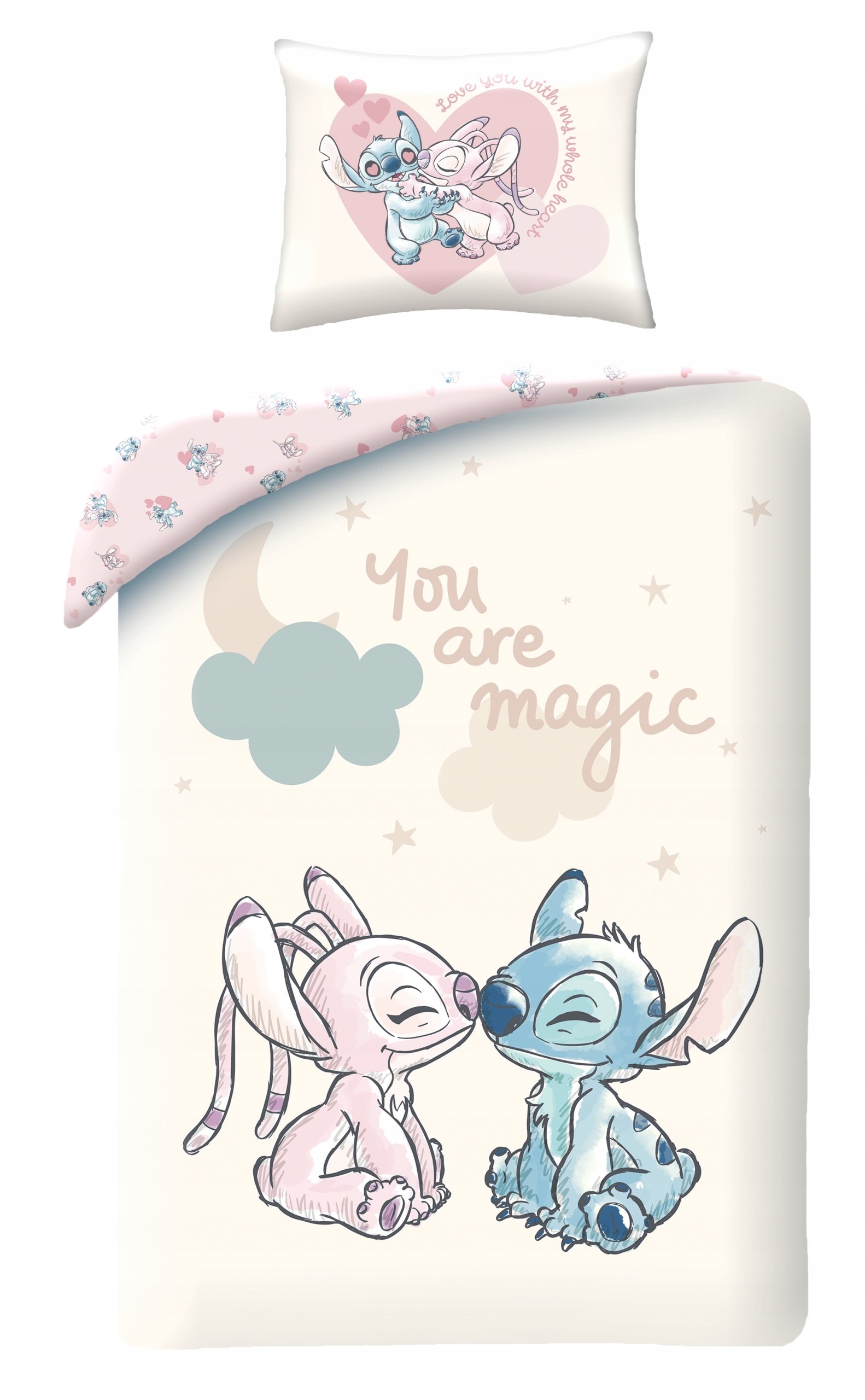 Pościel Lilo & Stitch bajkowa licencyjna 160x200 bawełniana dla dzieci