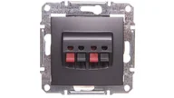 Gniazdka elektryczne - Schneider Electric SEDNA Gniazdo głośnikowe 2 podwójne grafit SDN5400170 SDN5400170/SCH - miniaturka - grafika 1