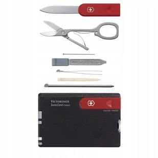 Victorinox Scyzoryk SwissCard Classic czarna z czerwonym nożykiem - Scyzoryki - miniaturka - grafika 1