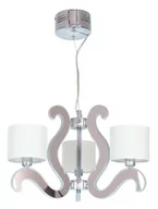 Lampy sufitowe - Candellux LAMPA wisząca AMBROSIA 33-33895 metalowa OPRAWA abażurowa chrom Biały - miniaturka - grafika 1