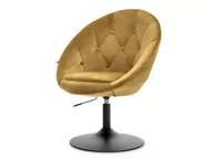 Fotele - Atrakcyjny Fotel Z Regulacja Wysokości Lounge 3 Złoty - Czarny - miniaturka - grafika 1