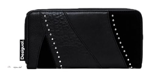 Desigual Women's Accessories PU Long Bi-Fold Wallet, czarny, czarny, 20.5