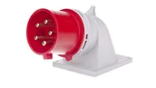 Gniazdka elektryczne - Wtyczka tablicowa kątowa 32A 5P 400V czerwona IP44 77725-6 - miniaturka - grafika 1
